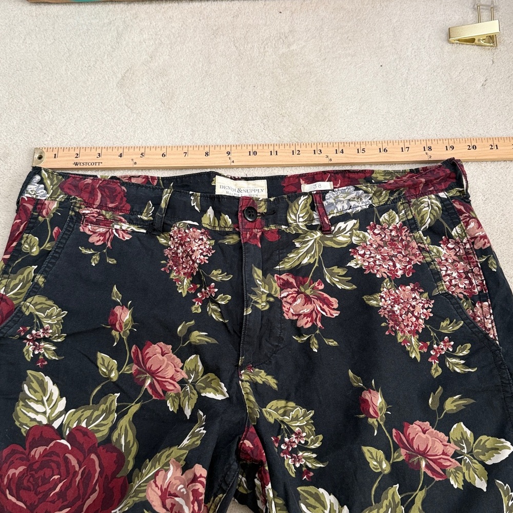 Denim & Supply Ralph Lauren Vintage Floral All Over Print Chino Shorts Size 38 - Picture 6 of 8